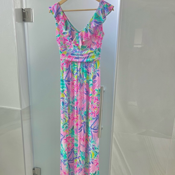 NWT Lilly Pulitzer Mirella Maxi Dress “It was all a dream” XS - Picture 2 of 7